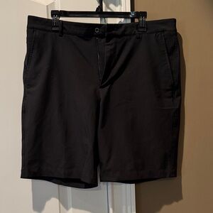 Stylish Black Men's Flat Front Shorts